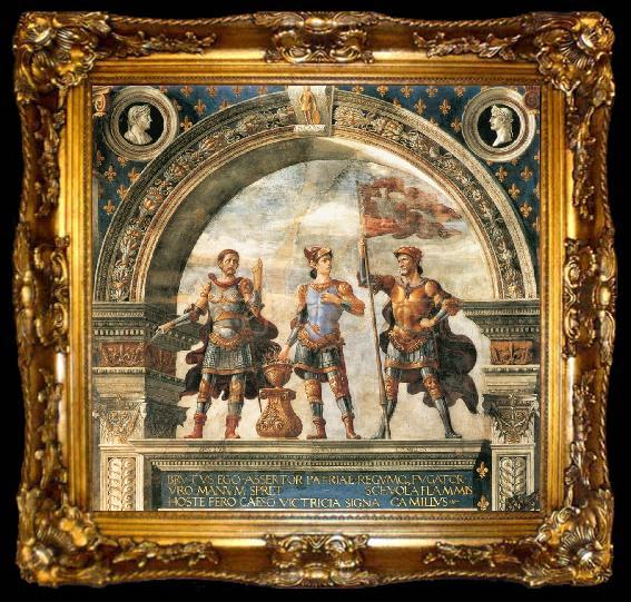 framed  GHIRLANDAIO, Domenico Decoration of the Sala del Gigli, ta009-2